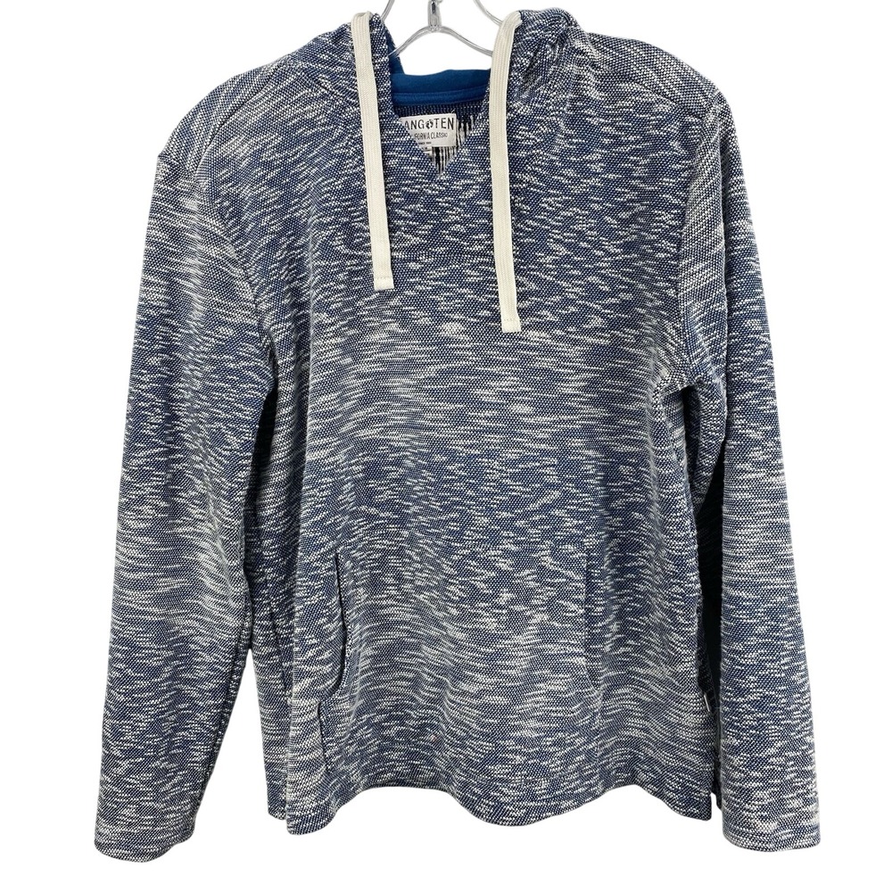 Hang Ten Women's Sz M Long sleeved Knit Hoodie Surf Comfy Pullover Blue (6)